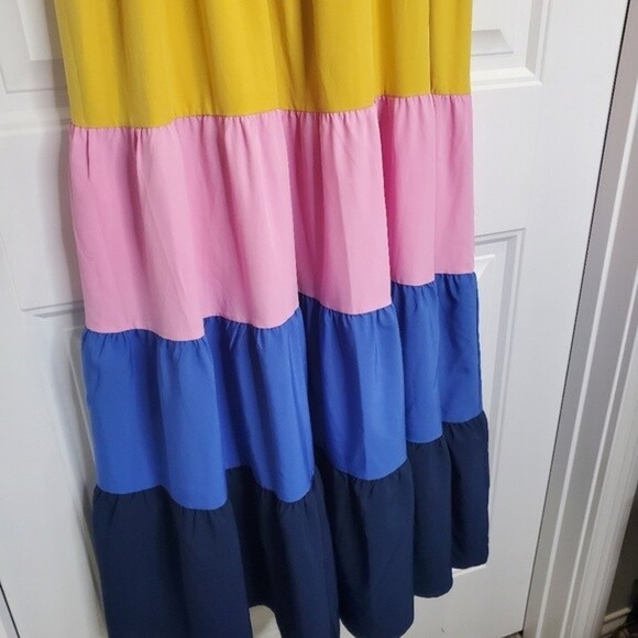Entro Color Blocked Maxi Dress. Sz Small - Picture 9 of 16